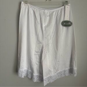 Wondermaid Dolce Vita Culotte Slip shorts bloomers size large white womens L lg